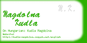magdolna kudla business card